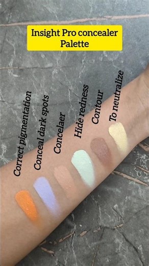 Insight Pro Concealer palette 🎨 Swatches | To hide dark circles | Its me NK #insight #concealer