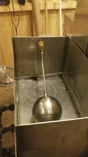 Homemade float box and maple sap preheater