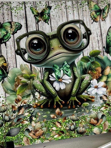 Whimsical Frog Metal Sign 10x10, Cute Frog Floral Wall Decor, Spring Garden Sign, Frog Wreath Attachment, Cottage Core Home Decor, Frog Gift - Etsy