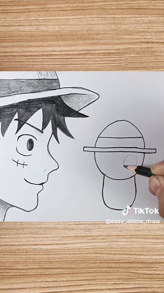 Easy drawing of Luffy || #drawing #anime_drawing #one_piece #luffy #drawing_luffy