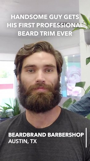 Handsome Guy Gets His First Professional Beard Trim Ever