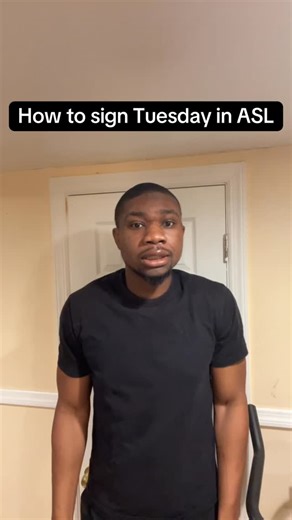 Anthony Imafidon on Instagram: "Learn how to sign Tuesday in ASL Comment below what is your favorite day of the week #asl #americansignlanguage #signlanguage"