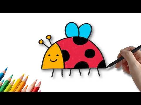 How to Draw a Ladybug n in 3 Minutes! 🐞 | Super Easy for Toddlers