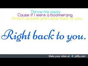Boomerang- The Summer Set(lyrics)