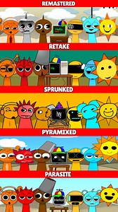 141K views · 696 reactions | Incredibox Sprunki Remastered VS Retake VS Sprunked VS Pyramixed VS Parasite -MIX VERSION- | Pwink Mainan | Facebook