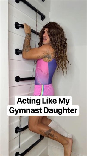Acting Like My Gymnast Daughter (INJURED) #shorts #fatherdaughter #dad #injured