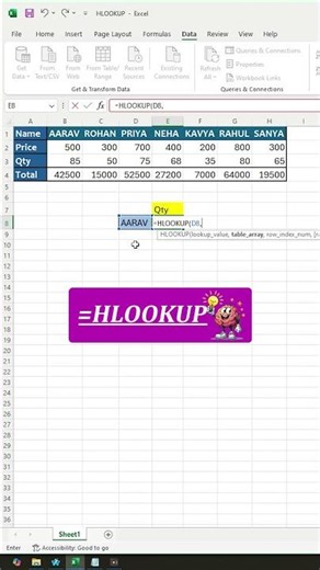 How To Use HLOOKUP Formula In Excel 2026 | Horizontal HLookup Tutorial For Beginners Step By Step