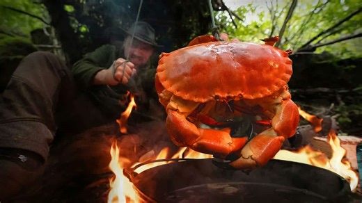 He was preparing crayfish in the wild forest and then something strange happened