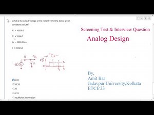 What is the steady State value of Voltage across capacitor at T0_Analog Design _ Amit Bar