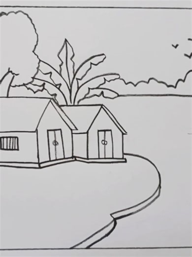 Easy Guide to Drawing Village Scenery