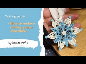 Quilling Paper Snowflake ❄️ Step-by-Step Tutorial (Beginner Friendly!)