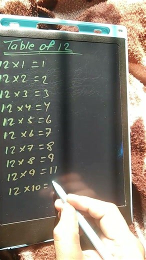 Table of 12❓🤔 #song #music 🎉
