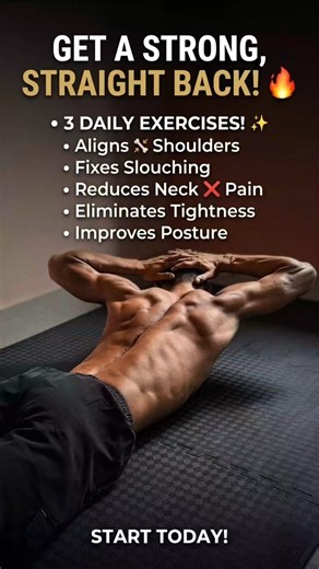 Fix Your Posture Fast! ⚡ 3 Exercises to Straighten Shoulders & Upper Back
