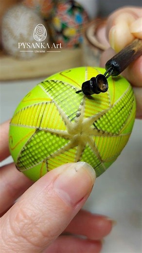 You finally found the most satisfying artform - pysanky. Turning a simple egg into a vibrant masterpiece ✨. That green is absolutely popping! 🌿 #pysanky #eastereggs #folkart #handpainted #artwork #DIYDecor #traditionalart | Pysanka Art