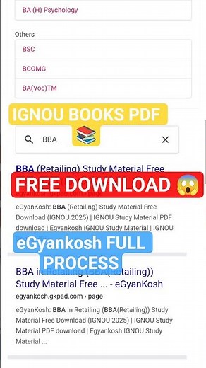 IGNOU Study Material Download Kaise Kare | eGyankosh Full Process Step by Step (PDF)