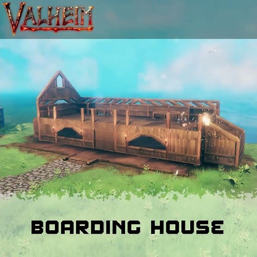 Valheim Boarding House - Early Game - (Speed Build Short) #valheim #speedbuild