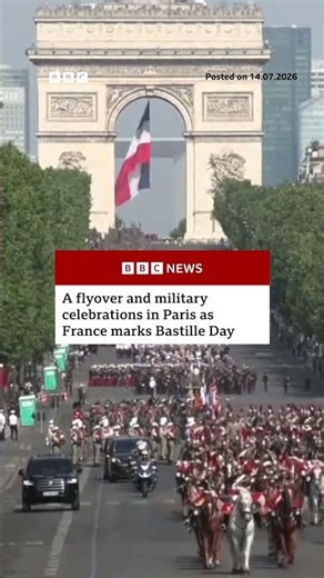 Bastille Day is France's independence day. #BastilleDay #Paris #BBCNews