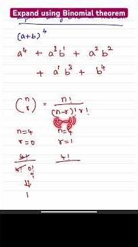 (a+b)^4 Expand using binomial theorem