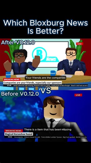 Bloxburg News Reporter vs. News Anchors Comparison
