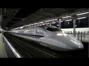 【FHD】700系新幹線3000番台(西日本仕様) 夜の名古屋駅入線