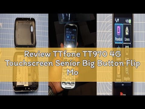 Review TTfone TT970 4G Touchscreen Senior Big Button Flip Mobile Phone - Easy and Simple to Use (Wit