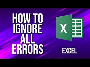How To Ignore All Errors Excel Tutorial