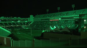 Razorback Stadium Turns Green In Support Of Veterans