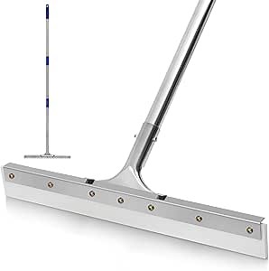 MHM AquaSlide MiniPushPro – 18-Inch Epoxy Squeegee for Shop & Concrete Floors, Tile Floor Wiper with Rubber Blade, Jalador de Agua para Piso