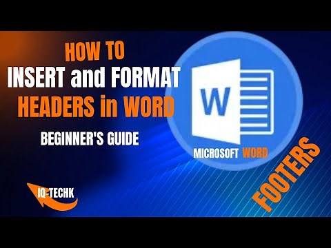 How to Insert and Format Headers in Microsoft Word/ Formating Word Document