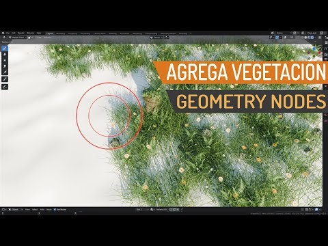 Como Distribuir Vegetación Pintando en Blender