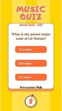 Music Quiz - 230 - C# Dorian Scale Theory | Test Your Skills!
