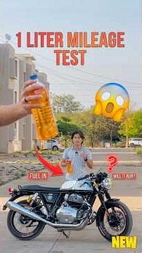 Continental GT650 1Liter Mileage Test😱| At High Speed🔥Real Life Mileage Test #gt650 #royalenfield