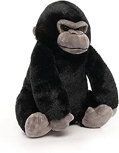 Black Gorilla Stuffed Animals, Gorilla Apes Plush Toys for Boy Girl Kids Birthday, 12 inches