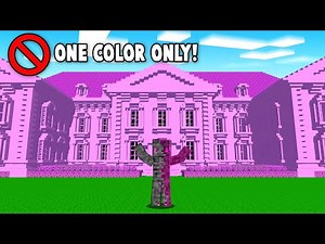Minecraft But You Can Only Build With ONE COLOR!