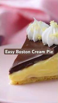 This Boston cream pie is the perfect (and easy) dessert for any dinner party.