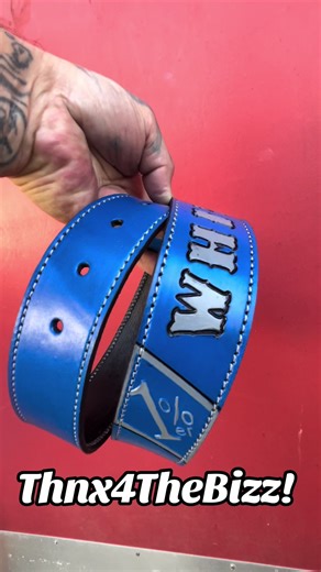 Custom Leather Belt for Bikers