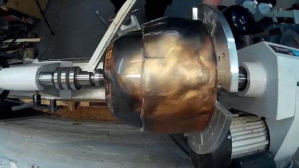 Woodturning - a Red Delicious log