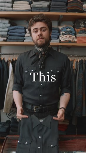 This Western Shirt is made of a very rare fabric that is really difficult to find outside of Japan! Cupro Rayon is the closest to how rayon was made in the 1950s and has an amazing silk like feel. This shirt from the legendary Japanese brand Freewheelers & Co is amongst the very best of garments using this long lost heritage fabric. #japanesefashion #westernfashion #fashionhistory #rayon #shirts