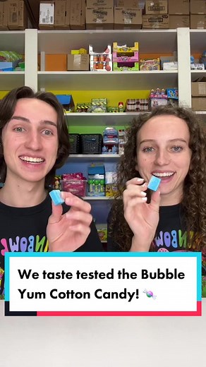 We taste tested the Bubble Yum Cotton Candy! 🍬 Link in bio to order candy! 🍭 #fyp #candy #tastetest #bubbleyum #bubblegum #cottoncandy