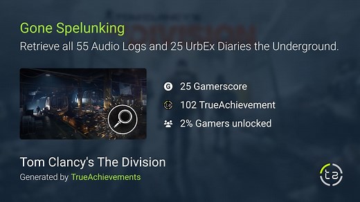 Gone Spelunking achievement in Tom Clancy's The Division