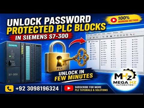 Siemens S7-300 PLC Blocks Password Unlock | Remove Protected OB/FB/FC/DB Blocks(100% Working Method)