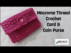 Macrame Thread Crochet Card & Coin Purse