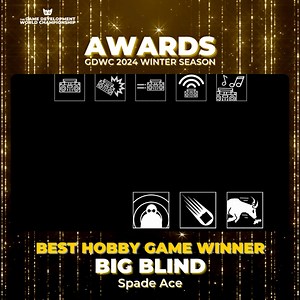 GDWC 2024 Winter Season BEST HOBBY GAME #Award went to BIG BLIND by Spade Ace! Huge congratulations! #indiegames #gamedevs #games #pcgames #freegames #gaming #IndieGame #gamedev | Game Development World Championship | Facebook