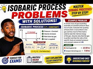 Isobaric Process Problems with Solutions | isobaric process example