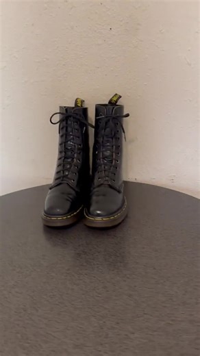 Vintage Dr. Martens 1490 Combat Boots, Black Leather, Women's US 6 - Etsy