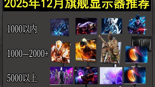【12月提前享】2025年12月旗舰级显示器更新迭代，强烈推荐！！电竞超速响应！办公丝滑护眼！超大屏高清设计！各大硬核参数暴力拆解强推！