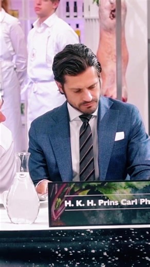 Prince Carl Philip Judging Dishes on Sweden's Chef of The Year