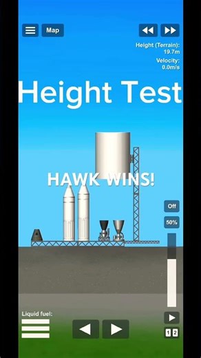 Frontier vs Hawk Engine in #spaceflightsimulator