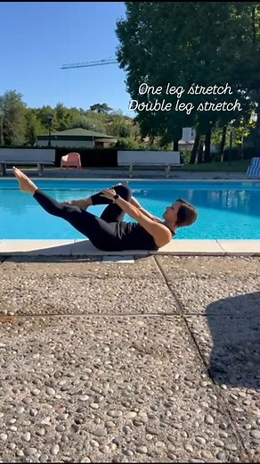 One leg stretch and double leg stretch attivazione e stabilità del core estensione degli arti #pilates #pilateslovers #pilatesmat #personalpilates | pilates.world_dany