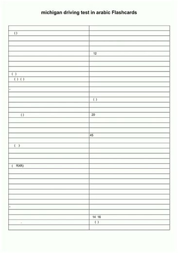 michigan driving test in arabic Flashcards video